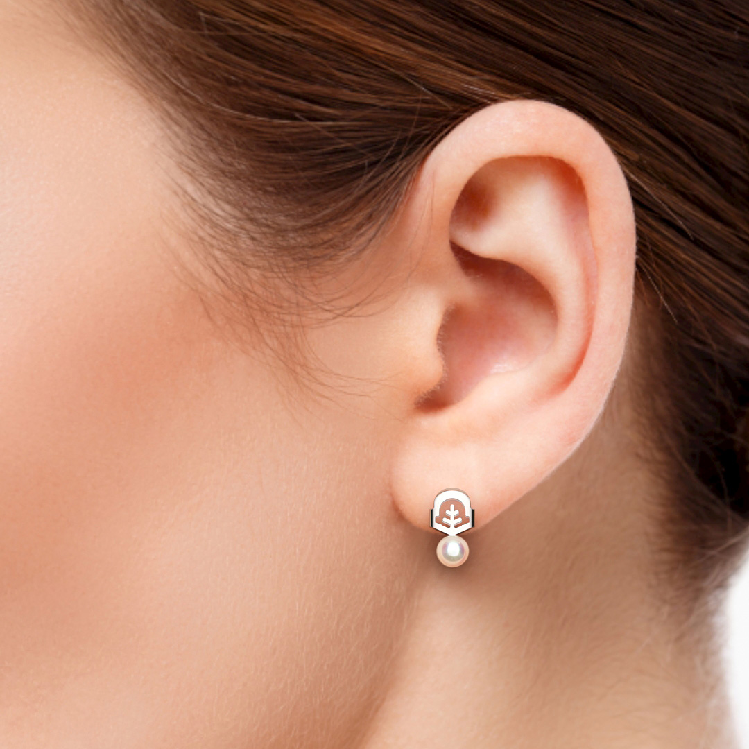 essentia pearl earrings floral