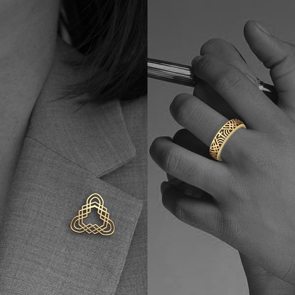 スーツとジュエリー