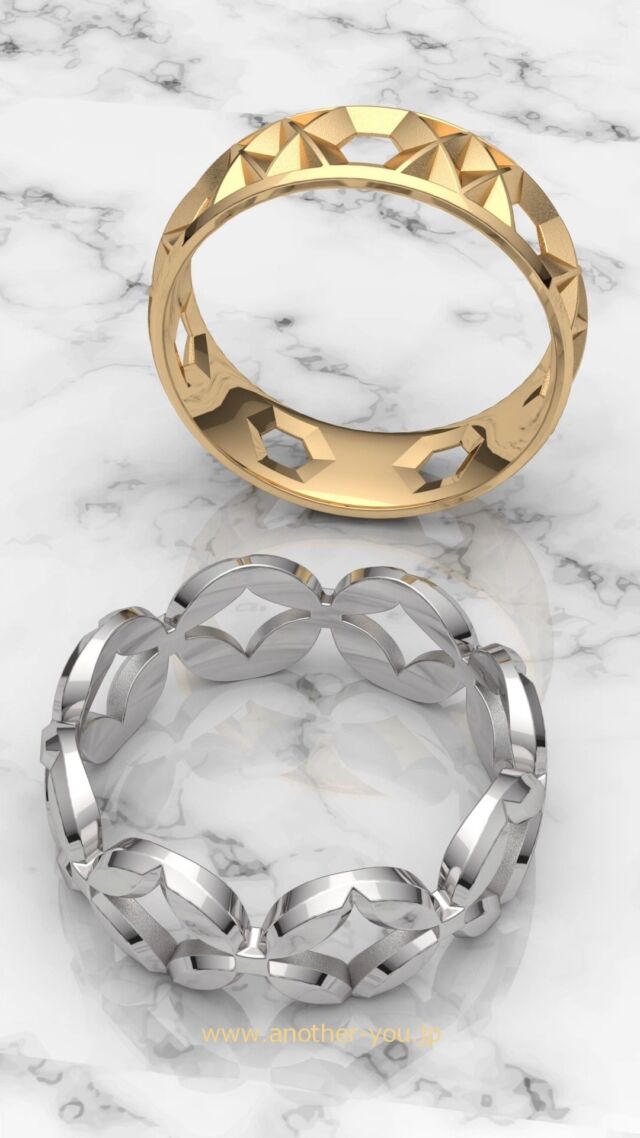 CYMA ホワイトゴールドメッキ、ユニークなエッチングデザイン ホワイトゴールドとプラチナ は見た目が同じ？ | Another You