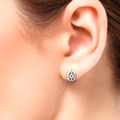 essentia 太陽と星のピアス 着用写真