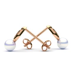 essentia パールピアス（花） 側面